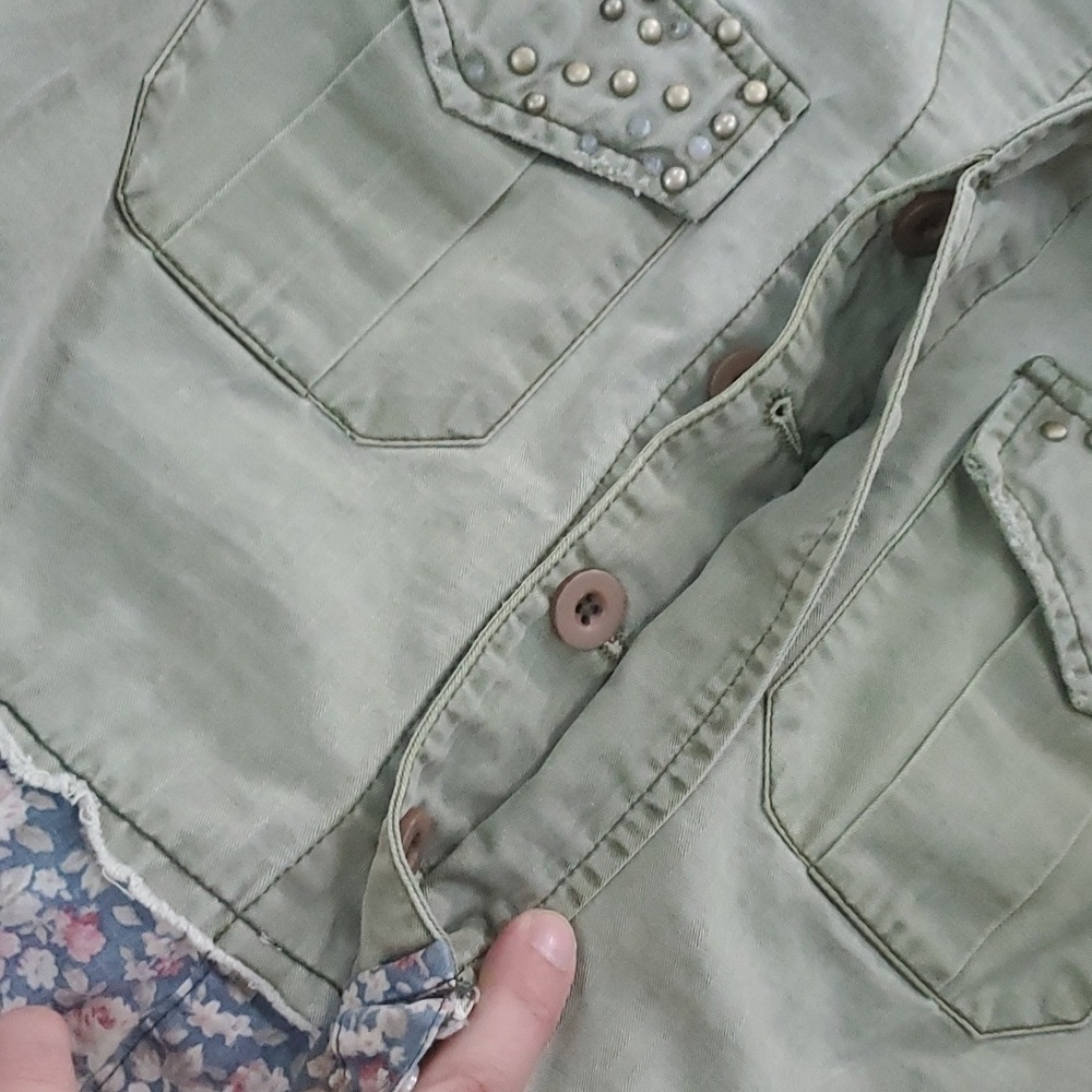 Free People Embellished Sergeant Ruffle Utility jacket - Picture 7 of 11